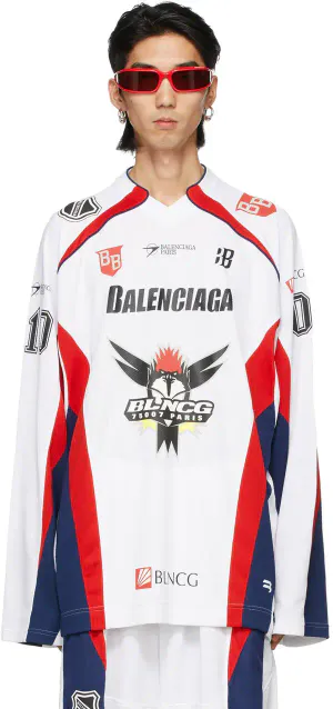 Balenciaga White Hockey Shirt SS20