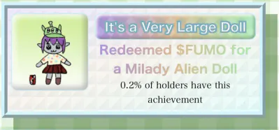 Remilia Achievements Very Large Doll card