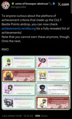 Remilia Achievements announcement 10 December 2024