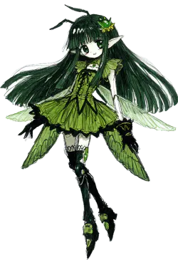 Green beetle girl