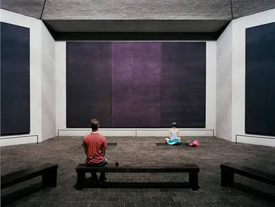 Interior of the Rothko Chapel, Houston, Texas